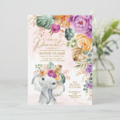 Tropisch schoeisel met abrikozenbloem kaart (Staand voorkant)