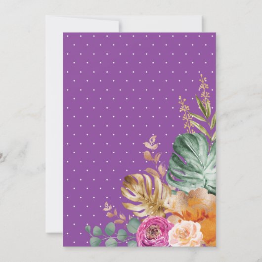 Tropisch schoeisel met abrikozenbloem kaart (Achterkant)