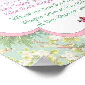 Tropisch schokkend Baby shower met luierdomper Poster (Hoek)
