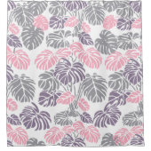 Tropisch schotelgordijn in Monstera Leaf Douchegordijn (Voorkant)