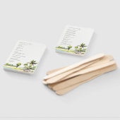 Tropisch script kastal palm Trees Wedding Program Handwaaier (Niet-gemonteerd)