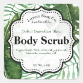 Tropisch scrub-label vierkante sticker (Voorkant)