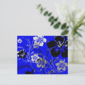 Tropisch Serenade (blauw) Briefkaart (Staand voorkant)