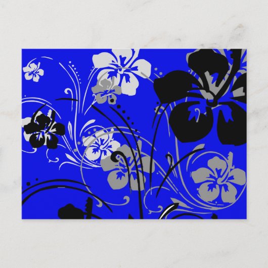 Tropisch Serenade (blauw) Briefkaart (Voorkant)