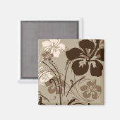 Tropisch Serenade (bruin) Magnet (Voorkant / Achterkant)