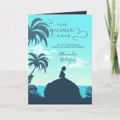 Tropisch Silhouet Quinceanera (Voorkant)