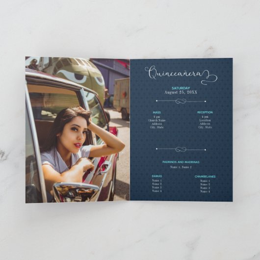 Tropisch Silhouet Quinceanera (Binnen)