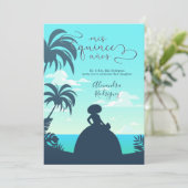 Tropisch Silhouette Charro Quinceanera Kaart (Staand voorkant)