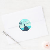 Tropisch Silhouette Charro Quinceanera Ronde Sticker (Envelop)