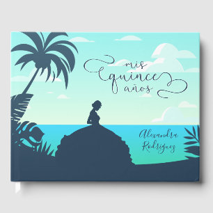Tropisch Silhouette Quinceanera Gastenboek