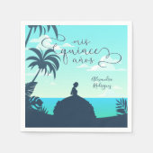 Tropisch Silhouette Quinceanera Servet (Voorkant)