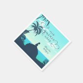 Tropisch Silhouette Quinceanera Servet (Hoek)