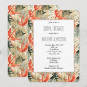 Tropisch Sinaasappel Anthurium Floral Vrijgezellen Kaart (Voorkant / Achterkant)