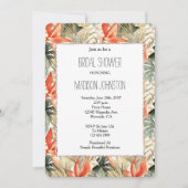 Tropisch Sinaasappel Anthurium Floral Vrijgezellen Kaart (Voorkant)