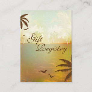 Tropisch Sinaasappel Beach Gift Registry Kaarten
