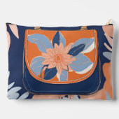 Tropisch Sinaasappel Blauw AI kunst Etui (Achterkant)