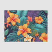 Tropisch Sinaasappel Bloemen Decoupage papier (Voorkant)