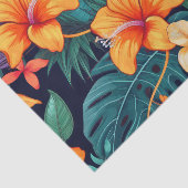 Tropisch Sinaasappel Bloemen Decoupage papier (Detail)