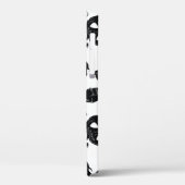 Tropisch Sinaasappel grijs: patroon Case-Mate iPhone Case (Achterkant / Links)