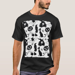 Tropisch Sinaasappel grijs: patroon T-shirt