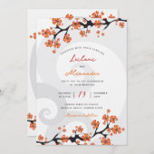 Tropisch Sinaasappel Hibiscus Fusion Grijs Swirl B Kaart (Voorkant / Achterkant)