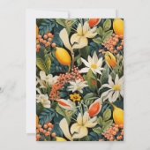 Tropisch Sinaasappel Paradise Couple's Shower Kaart (Achterkant)