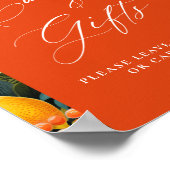 Tropisch Sinaasappel Paradise Kaarten & Geschenken Poster (Hoek)