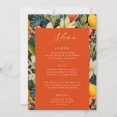 Tropisch Sinaasappel Paradise Menu (Voorkant)