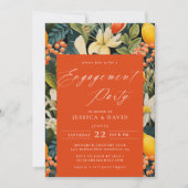 Tropisch Sinaasappel Paradise Verlovingsfeest Kaart (Voorkant)