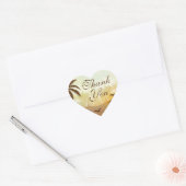 Tropisch Sinaasappel Schilderachtig strand dank u  Hart Sticker (Envelop)