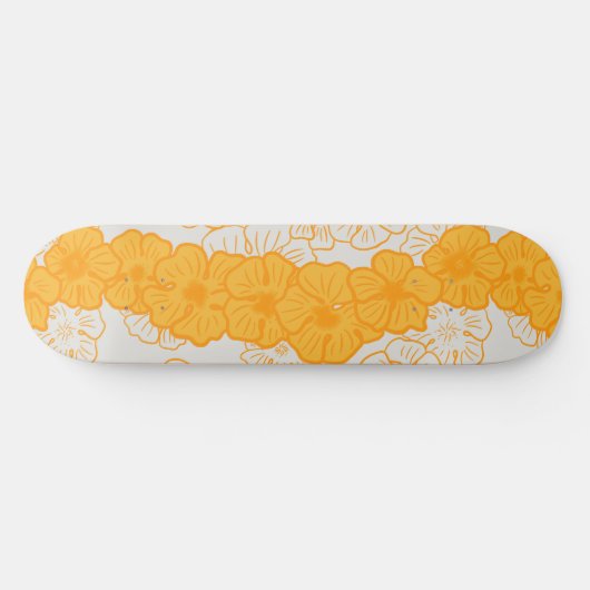 Tropisch skateboard hau hibiscus (Horizontaal)