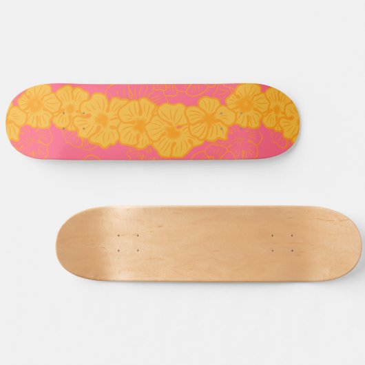 Tropisch skateboard hau hibiscus (Horizontaal)