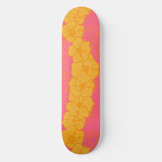 Tropisch skateboard hau hibiscus (Voorkant)