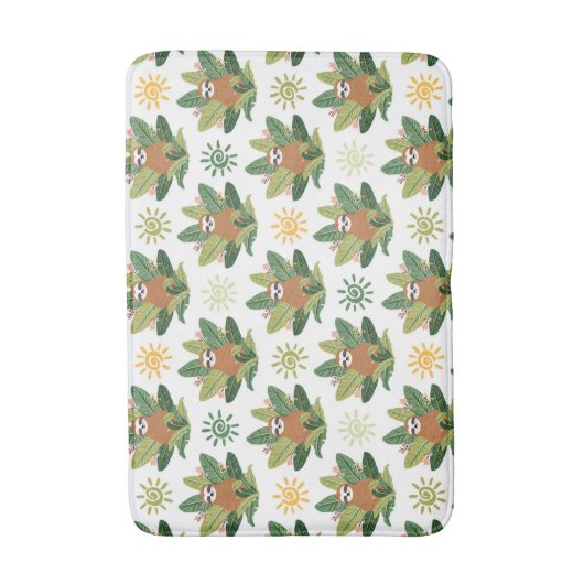 Tropisch sleufpatroon badmat (Voorkant Verticaal)