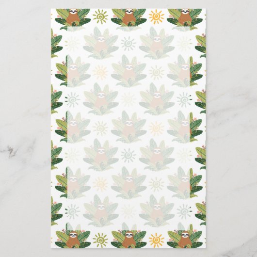 Tropisch sleufpatroon briefpapier (Voorkant)