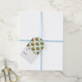 Tropisch sleufpatroon cadeaulabel (Met Touw)