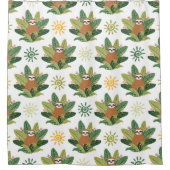 Tropisch sleufpatroon douchegordijn (Voorkant)