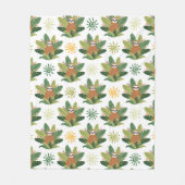 Tropisch sleufpatroon fleece deken (Voorkant)