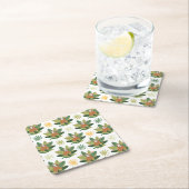 Tropisch sleufpatroon kartonnen onderzetters (Insitu)