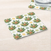 Tropisch sleufpatroon kartonnen onderzetters (Schuin)