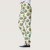 Tropisch sleufpatroon leggings (Links)