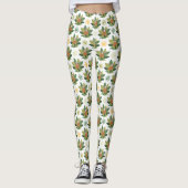 Tropisch sleufpatroon leggings (Voorkant)