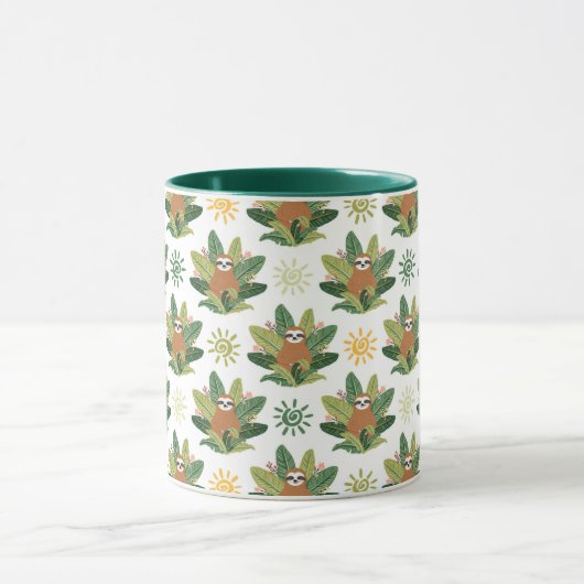 Tropisch sleufpatroon mok (Midden)