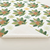 Tropisch sleufpatroon sherpa deken (3/4)