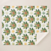 Tropisch sleufpatroon sherpa deken (Voorkant (horizontaal))