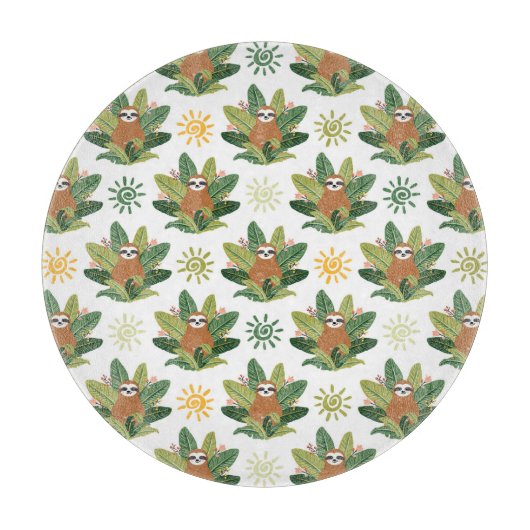 Tropisch sleufpatroon snijplank (Voorkant)