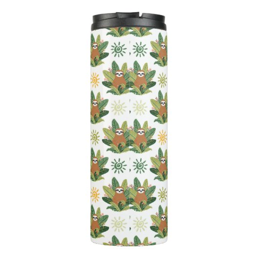 Tropisch sleufpatroon thermosbeker (Achterkant)