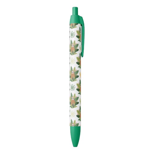 Tropisch sleufpatroon zwarte inkt pen (Achterkant (Verticaal))