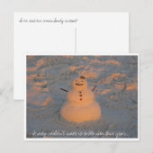 Tropisch Snowman Briefkaart (Voorkant / Achterkant)
