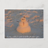 Tropisch Snowman Briefkaart (Voorkant)